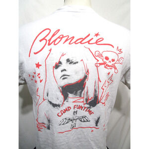 Blondie Singer Camp Funtime Skull Crossbones White Band T Shirt Adult S/M